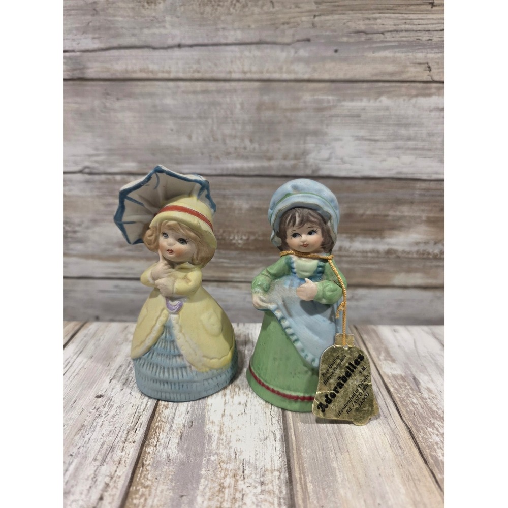 2-‎ Adorable Jasco Bell Figurines Porcelain Bisque Girls Adorabelles
1979